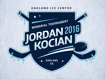 Jordan Kocian Logo blue cold hockey ice logo sports tournament
