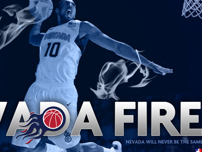 Nevada Fire basketball fire logo