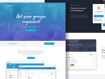 Mobilized landing page