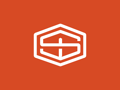Twin State Basement construction logo identity logo monogram orange white working progress