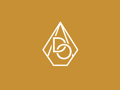 Dream Oilers beauty design diamond drop gold identity logo monogram oils vector