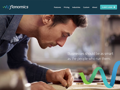 Flonomics Home Page header homepage login menu