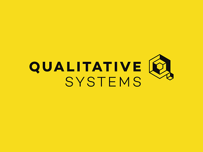 Qualitative Systems Full Lockup + Color branding color design identitiy logo logo design qualitative systems wordmark yellow