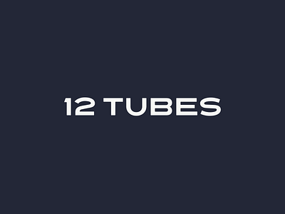12 Tubes Wordmark 12 branding font identity logo logo design logodesign shirt subscription tubes type typography
