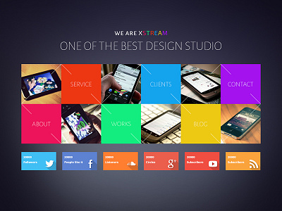 XSTREAM - Metro Style PSD Template