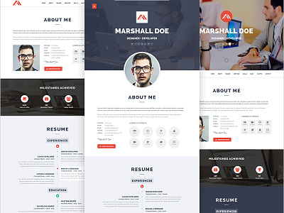 MD - Resume PSD Template