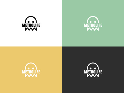 METROLIFE - Logo for My New Project black design gray green icon logo minimal photoshop psd template ui white yellow