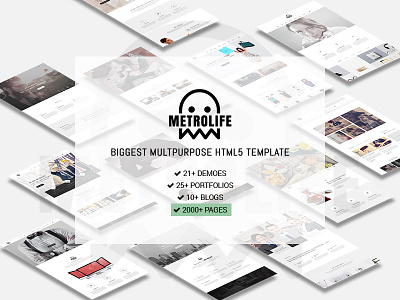 Metrolife - Responsive Multipurpose HTML5 Template blog business construction creative e commerce fashion magazine minimal portfolio real estate restuarant template