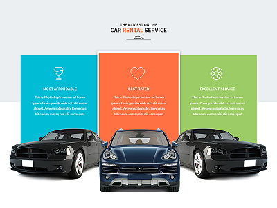 Wheel - Car Rental PSD Template car clean design interface minimal photoshop portfolio psd template rental ui unique