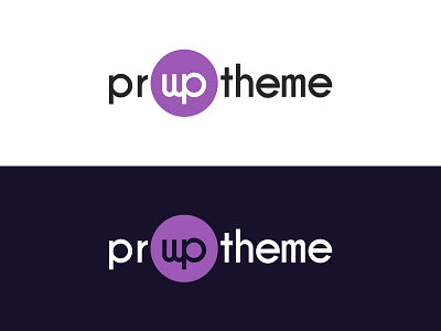 Logo Design - Pro WP Theme clean dark design illustration logo minimal photoshop psd purple web design white