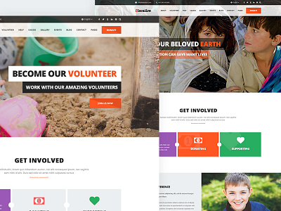 ELEVATION - Charity/Nonprofit/Fundraising WordPress Theme charity dashboard design fundraising mockup nonprofit psd template theme ui ux wordpress