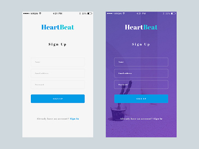  Free Sign Up App Screen - Design for #DailyUI #001