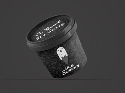 Ice Scream - 50 Day Logo Challenge - Day 27 branding cone cream dailylogo dailylogochallenge design gelato ghost halloween ice cream icecream illustration logo logo design logodesign scream spooky spoopy typography vector