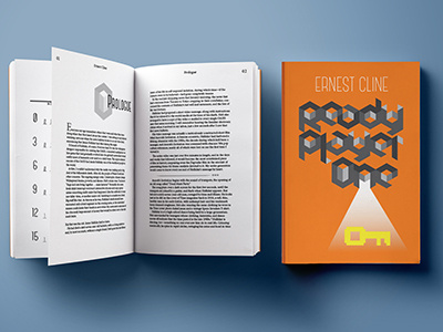 Ready Player One book design mockup print typography