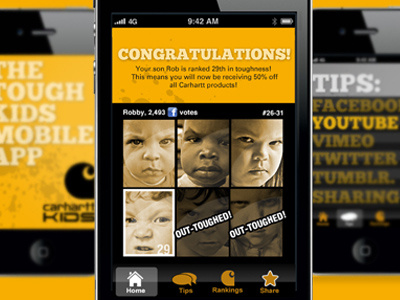 Carhartt "Tough Kids App"