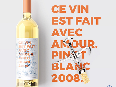 For the love of wine advertising design graphic design product design typography