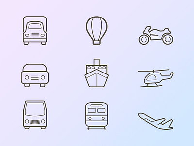 Transportation Icon Set icon transportation