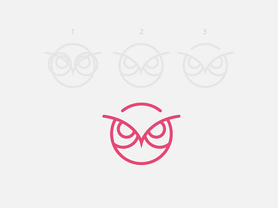 Owl head logo concept logo owl