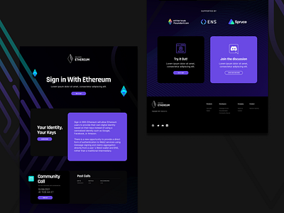 UI Design Landing Sign In With Ethereum branding graphic design logo ui