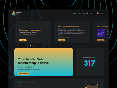 UI Design - Dashboard Trusted Seed app design graphic design ui ux vector