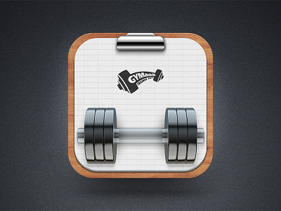 Clipboard dumbbell fitness gym manager sport trainer