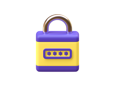 Lock, 3D icon 3d blender icon lock