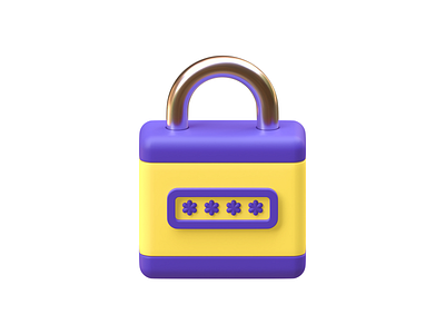 Lock, 3D icon