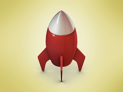 Rocket icon 3d c4d icon launch render rocket