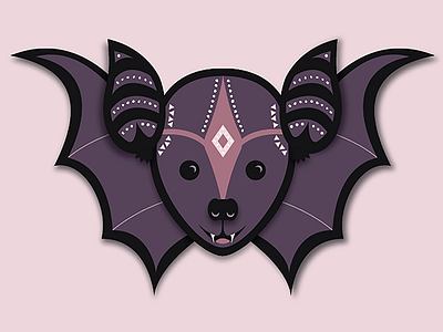 Bat animal bat design geometric vector