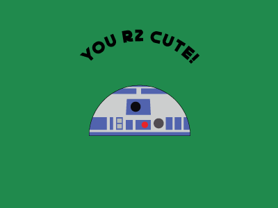 You R2 Cute droid funny geometric punny r2 r2d2 star wars star wars valentine valentines vector vector drawing