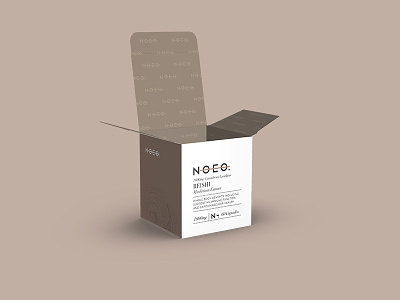 Noeo Packaging beige brown carton cosmetics mushrooms packaging product reishi