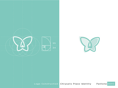 Butterfly House Logo butterfly calm clean geometry house icon identity logo safe