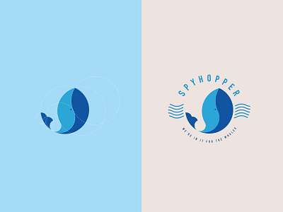 Spyhopper2 blue design icon identity logo logo design sea ui whale