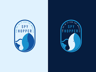 Spyhopperrev blue fibonocci golden ratio label logo sea whale