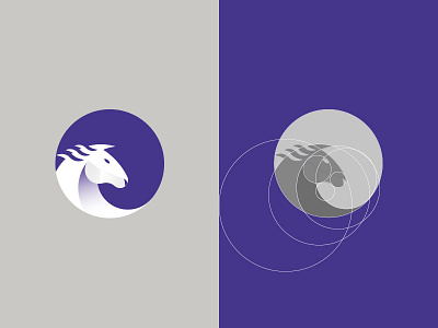 Purple Horse horse icon logo logomark mark purple trend