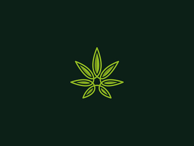 Cannabidiol Icon branding cannabis green icon leaf leaves logo marijuana