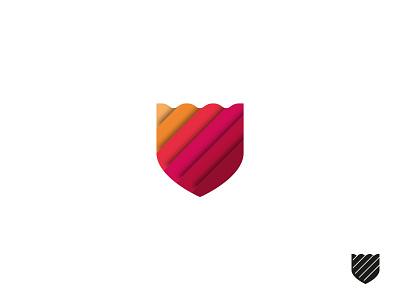 Shield colourful icon logo logodesign mark paint shield water wave