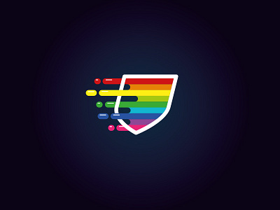 Paint Shield color colour logo logo design mark rainbow shield