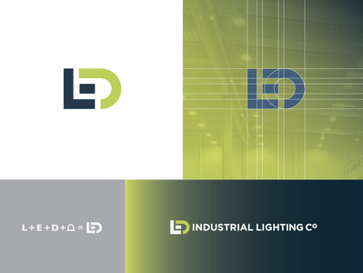 Led Lighting Logo app brand branding environment environmental green identity led lighting logo logodesign