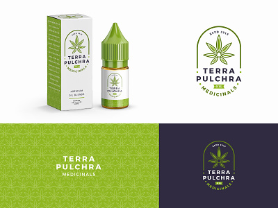 CBD Logo Packaging cannabis cbd green identity logo mark medical organic sativa vintage