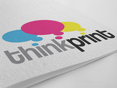 Thinkprintlogo branding cmyk design identity logo print simple think