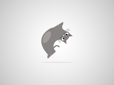 Cat Flip back cat cute design flip flipping graphic grey illustration logo