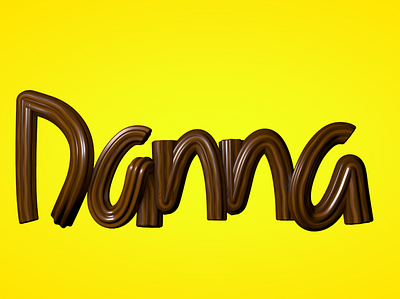 Danna 3d letra chocolate