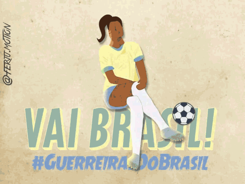 Women World Cup 2d animation brasil brazil braziliandesigner caracter design flat futebol gif illustration motion motion design soccer woman womanworldcup worldcup