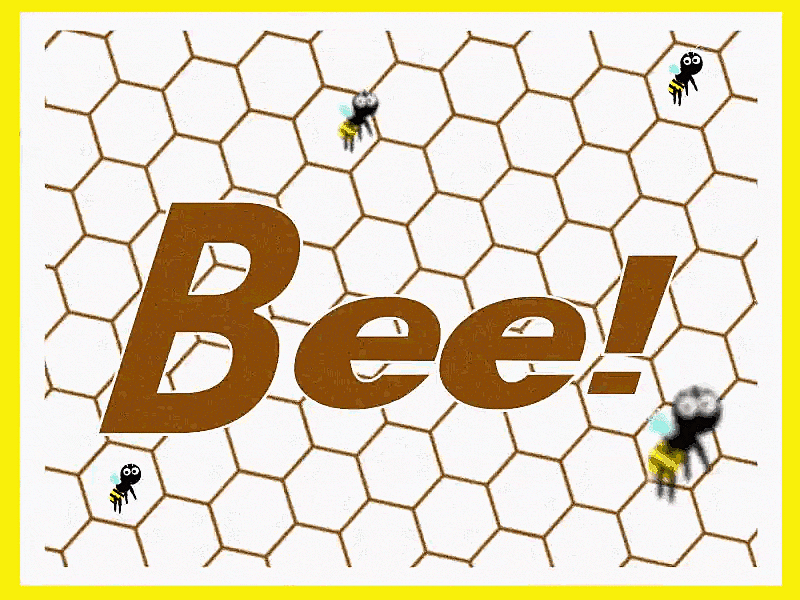 Beezzz 2d abelha animation bee gif honey motion motion design yellow