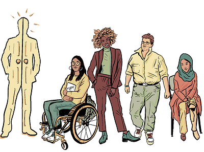 Embodied Disability Illustrations - 1 cartoon colorful comics disability illustration justice metaphor