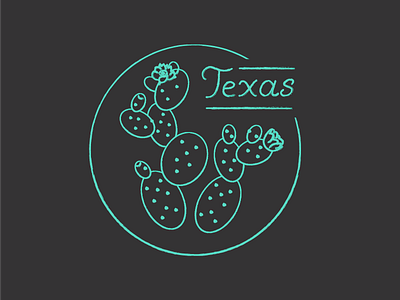 There ain't no Saguaro in Texas cacti cactus logomark neon texas