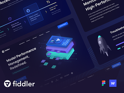 Fiddler Branding & Website Redesign ai branding design hero landing monitoring tech ui ux webflow website