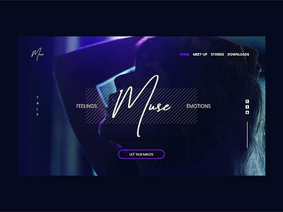 Muse landing page design ui web