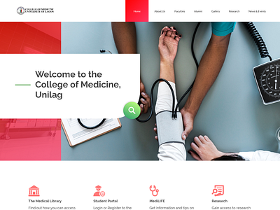 Proposed UI for College of Medicine Uinilag design ui ux